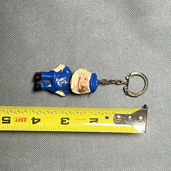 Vntg Keyring US Sailor Salty Dog Sailor w/Pipe US Navy Old Time Sailor-Keychain - Picture 8 of 10